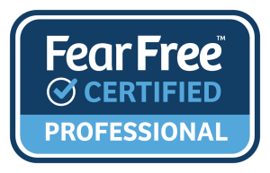 Fear Free certified veterinary team at Cobb & Co. Veterinary Clinic in Elgin, IL