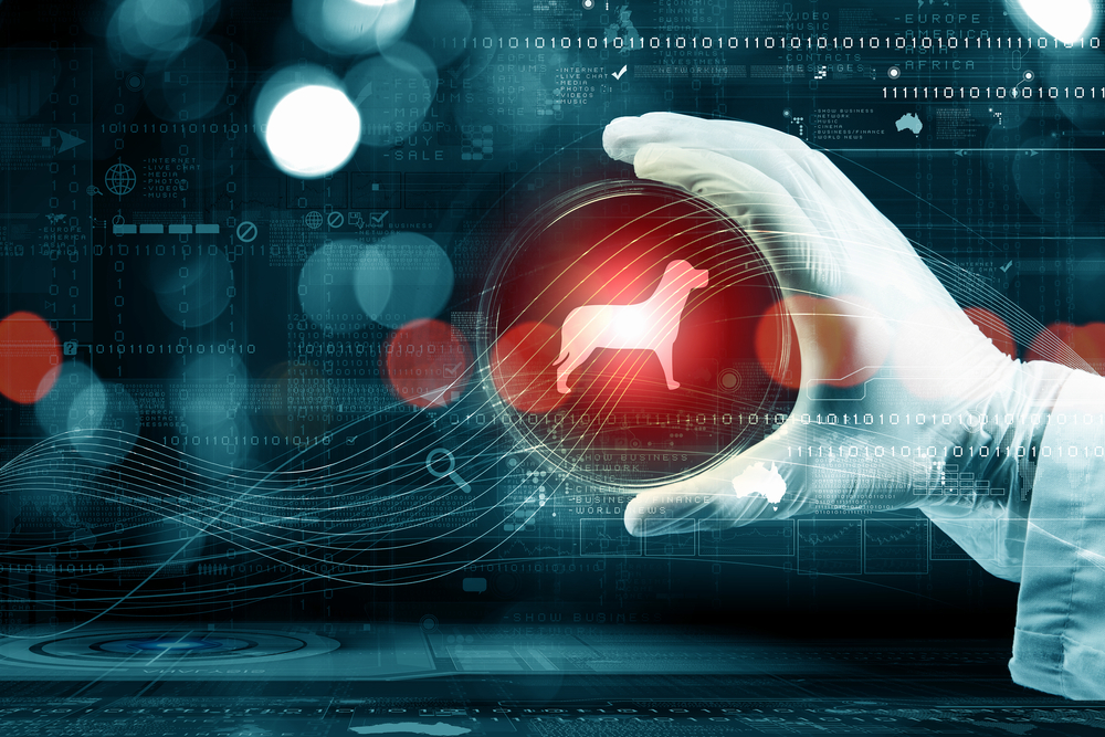 Scientist holding a glass petri dish during laboratory analysis